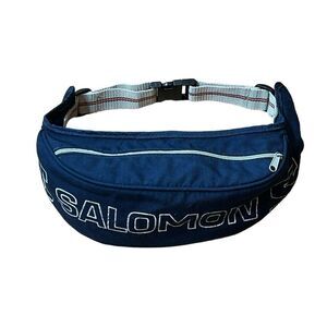 Vintage Salomon Bum Bag Fanny Pack Gorpcore Navy Blue Orange Belt Waist Pack